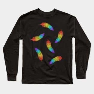 Technicolour Feathers Long Sleeve T-Shirt